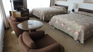 ホテル・プレジデンテのベッドルーム。久しぶりの近代的ホテル。