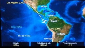 南米へ向けて飛ぶ